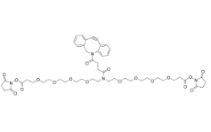 CAS:2639395-38-1，DBCO-N-bis(PEG4-NHS ester)，二苯基环辛炔-N-bis(四聚乙二醇-琥珀酰亚胺酯)