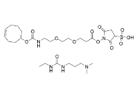 CAS：2353409-48-8，TCO-PEG2-Sulfo-NHS ester，反式环辛烯-二聚乙二醇-Sulfo-羟基琥珀酰亚胺酯