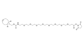 endo-BCN-PEG8-NHS ester，cas:1608140-48-2，endo-环丙烷环辛炔-八聚乙二醇-羟基琥珀酰亚胺酯