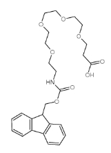 cas:557756-85-1，Fmoc-NH-PEG4-CH2CH2COOH，5,8,11,14-四氧杂-2-氮杂十七烷二酸1-(9H-芴-9-基甲基)酯
