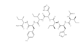 Ac-IHIHIYI-NH2（Ac-Ile-His-Ile-His-Ile-Tyr-Ile-NH2）， CAS号： 2156606-61-8，纤维七肽